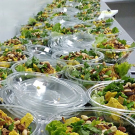 Salade de Poulet au Citron Confit, Légumes Verts, Boulgour, Soja, Graines