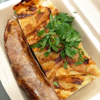 Saucisse Grillée, Gratin de Pomme de Terre