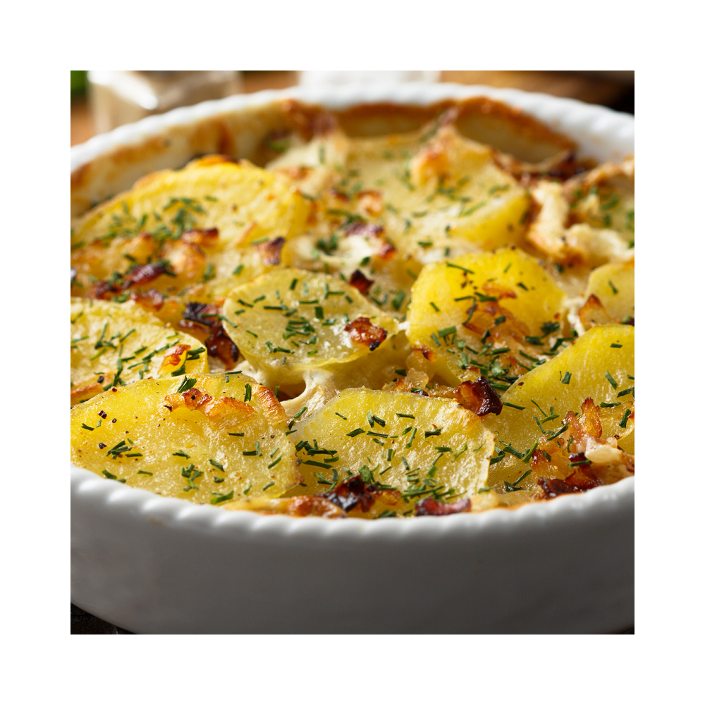Gratin Pomme de Terre , Effiloché de Porc