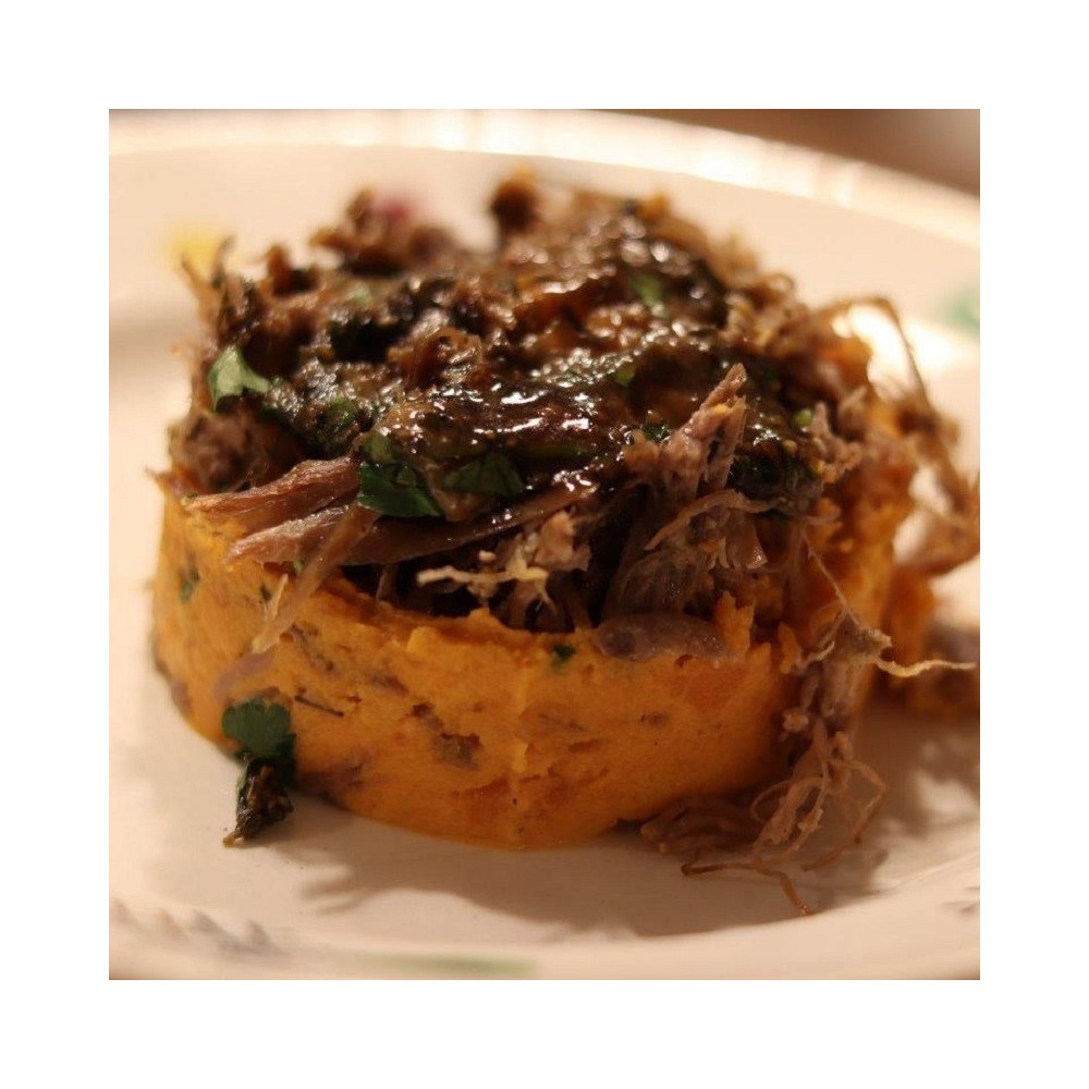 Effiloché de Porc, Purée Carottes & Patate Douce