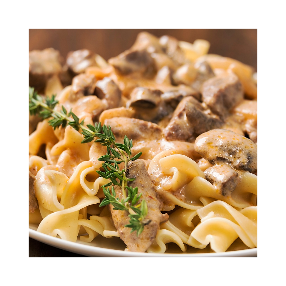 Sauté de Porc à la moutarde, Tagliatelle