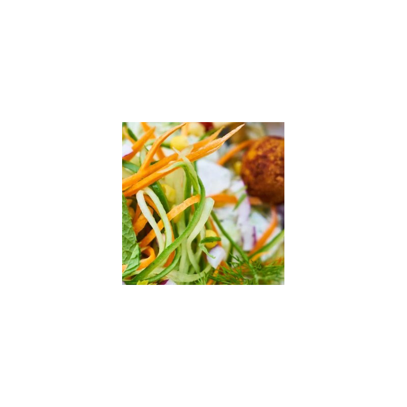 Poke Croquettes Thai (porc), Nouilles, Crudités, Cacahuètes