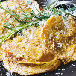 Ravioli aux Potimarron, Sauce Champignons potimarron, Parmesan (Végé)