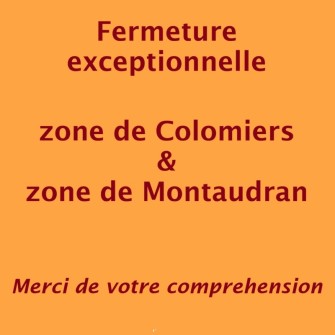 Fermeture exceptionnelle