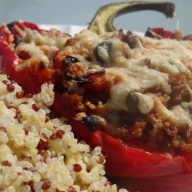 Poivron Farci aux Légumes, Riz Pilaf