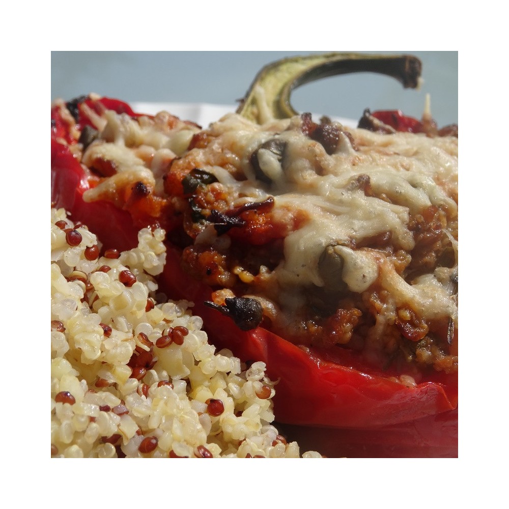 Poivron Farci aux Légumes, Riz Pilaf